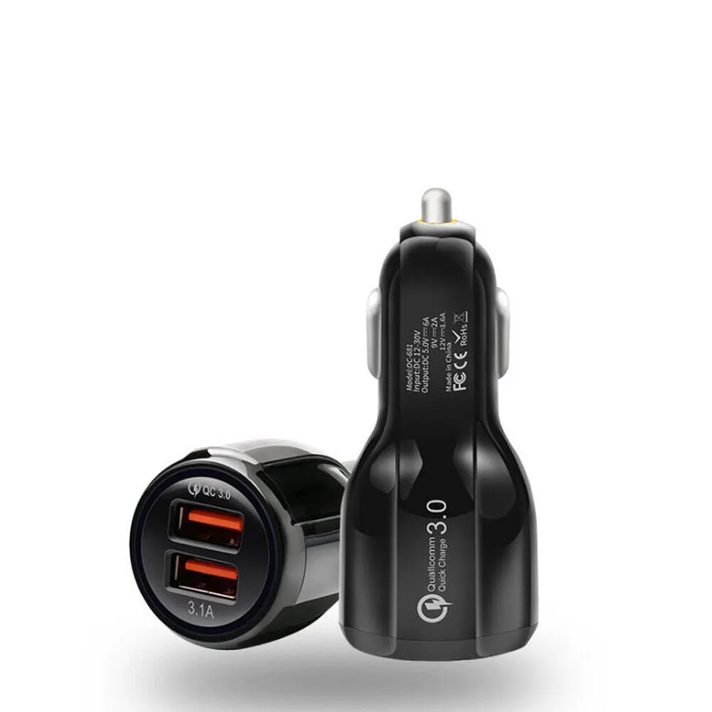 US 3-6 Pack 2 USB Port Fast Car Charger Adapter for iPhone Samsung Android Cell