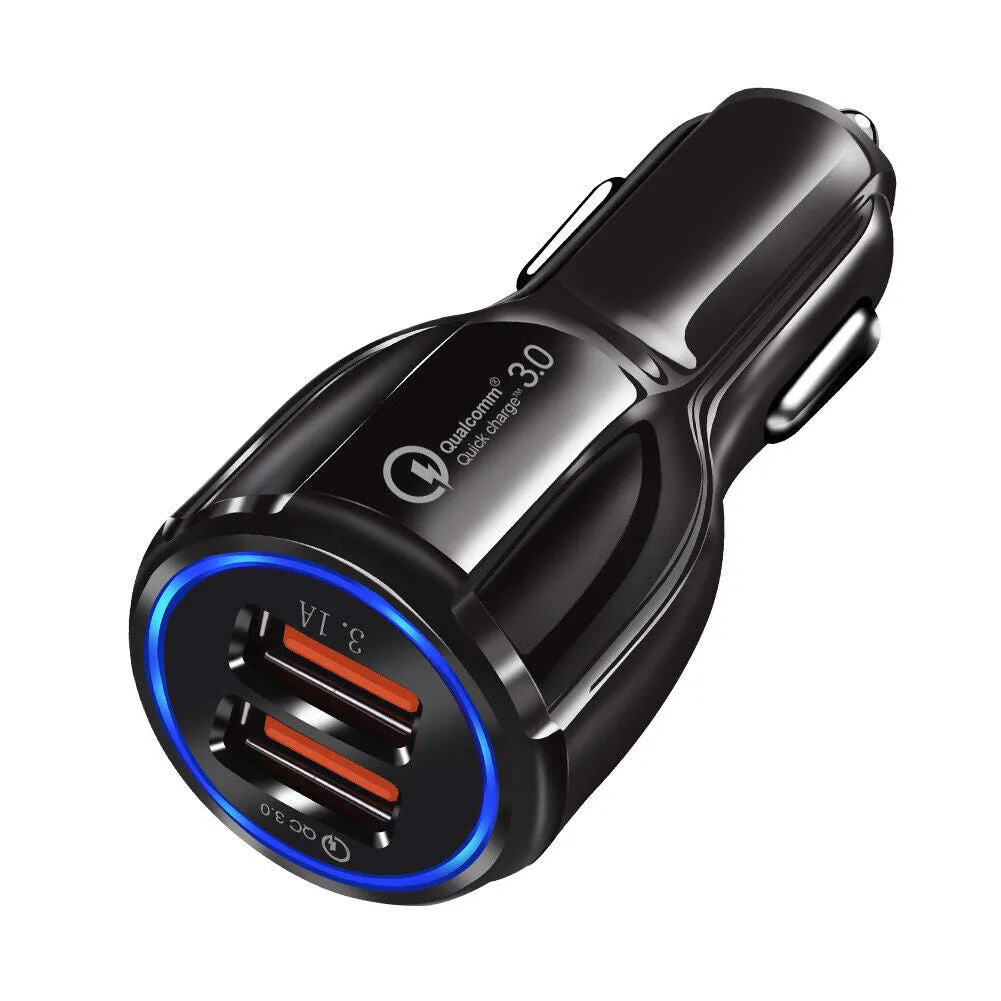 US 3-6 Pack 2 USB Port Fast Car Charger Adapter for iPhone Samsung Android Cell