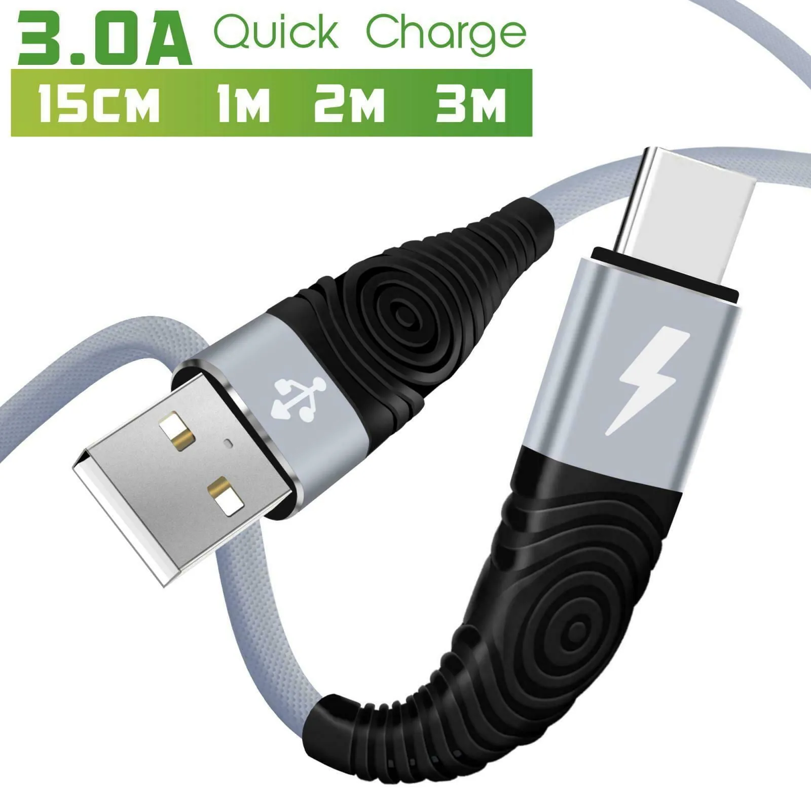 USB C Charger For Samsung Galaxy S9 S8 S10 Plus Type C Cable USB-C Charging Lead