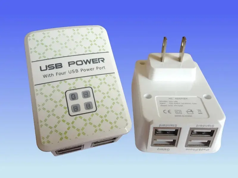 USB Charger 4-Port Charging Station