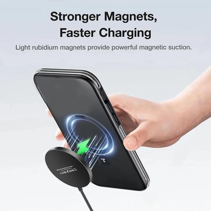 VIKEFON Magnetic Wireless Charger Fast Charging Pad Stand for iPhone 15 14 13 12 Pro Airpods PD Magnet Phone Chargers Station