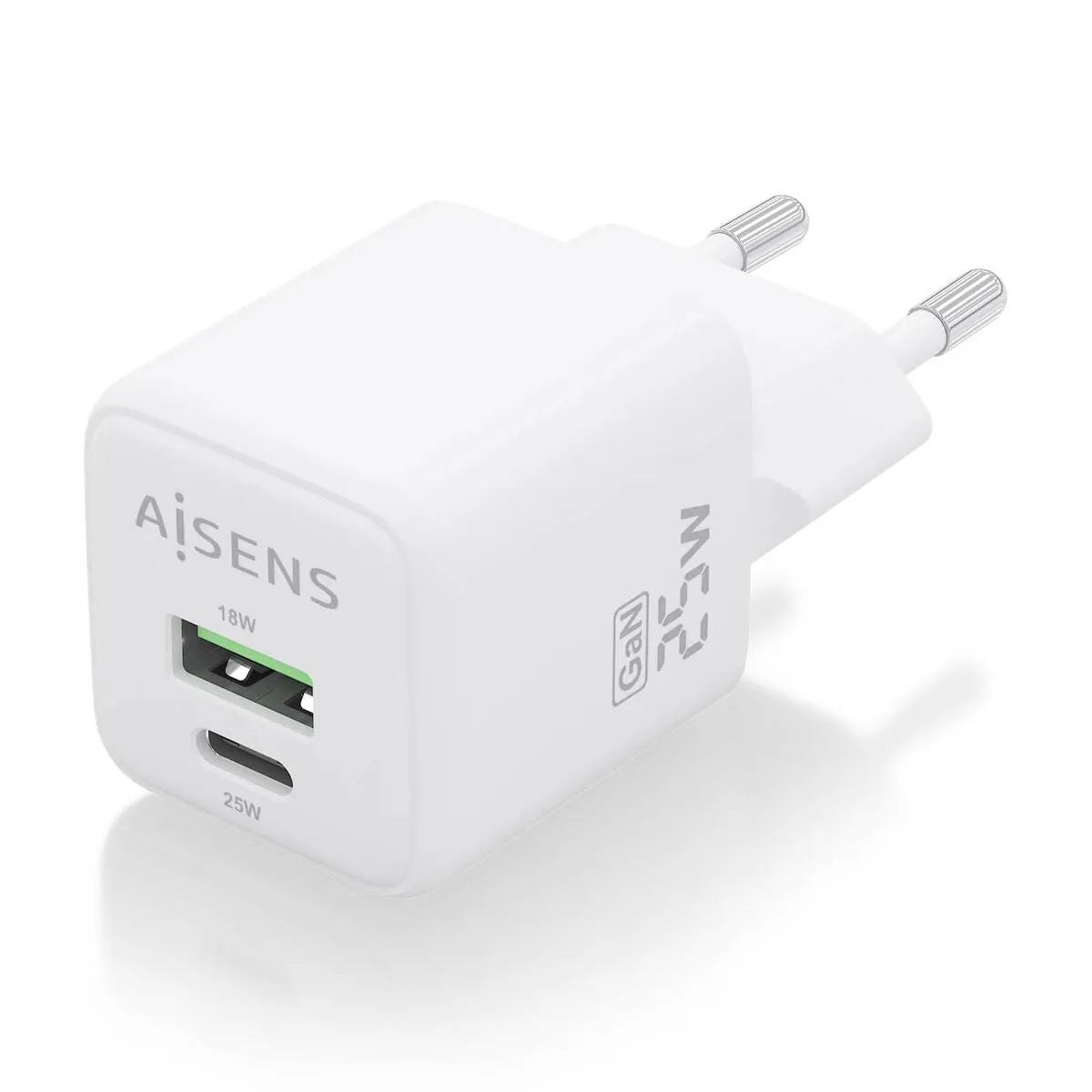 Wall Charger Aisens ASCH-25W2P014-W White 25 W (1 Unit)