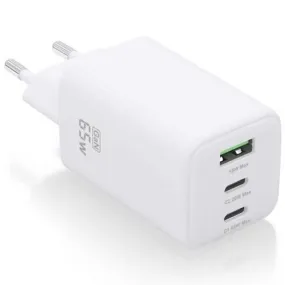 Wall Charger Aisens ASCH-65W3P041-W White 65 W (1 Unit)