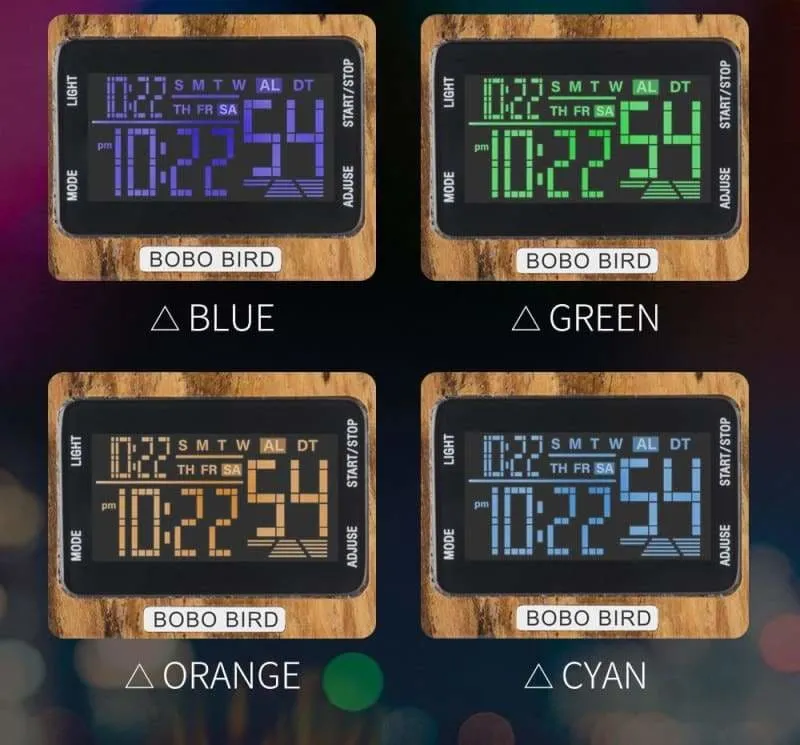 Wooden Watch with LED Digital For Men and Women