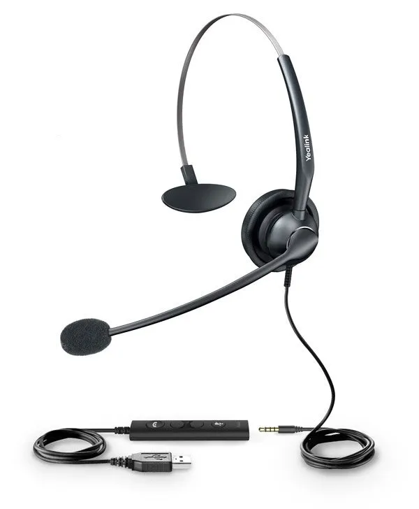 Yealink Uh33 Headphones/Headset Wired Head-Band Office/Call Center Black