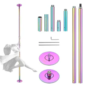 Yescom 10' Spinning Dance Pole Kit Removable D45mm Colorful