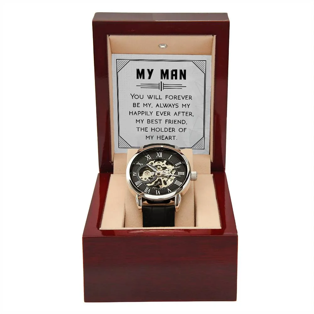 You will forever be my always, Men's Openwork Watch